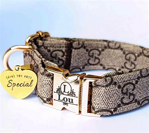 gucci print dog collar|authentic gucci dog collar.